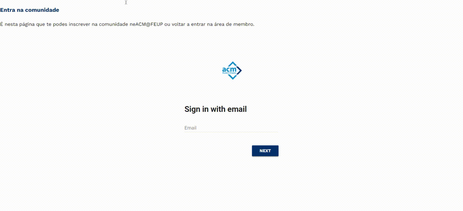 Gif of the signup process